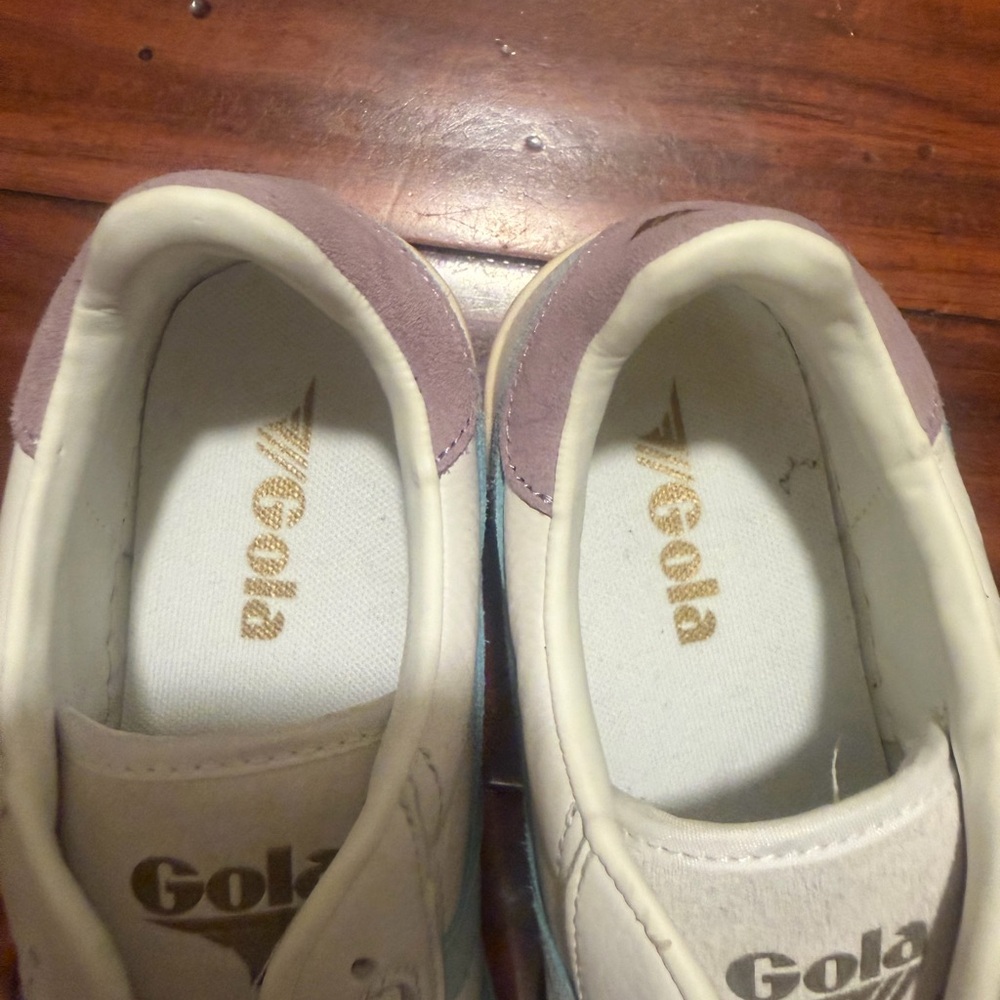 Gola White and Light Blue Low Top Sneakers - Picture 10 of 12
